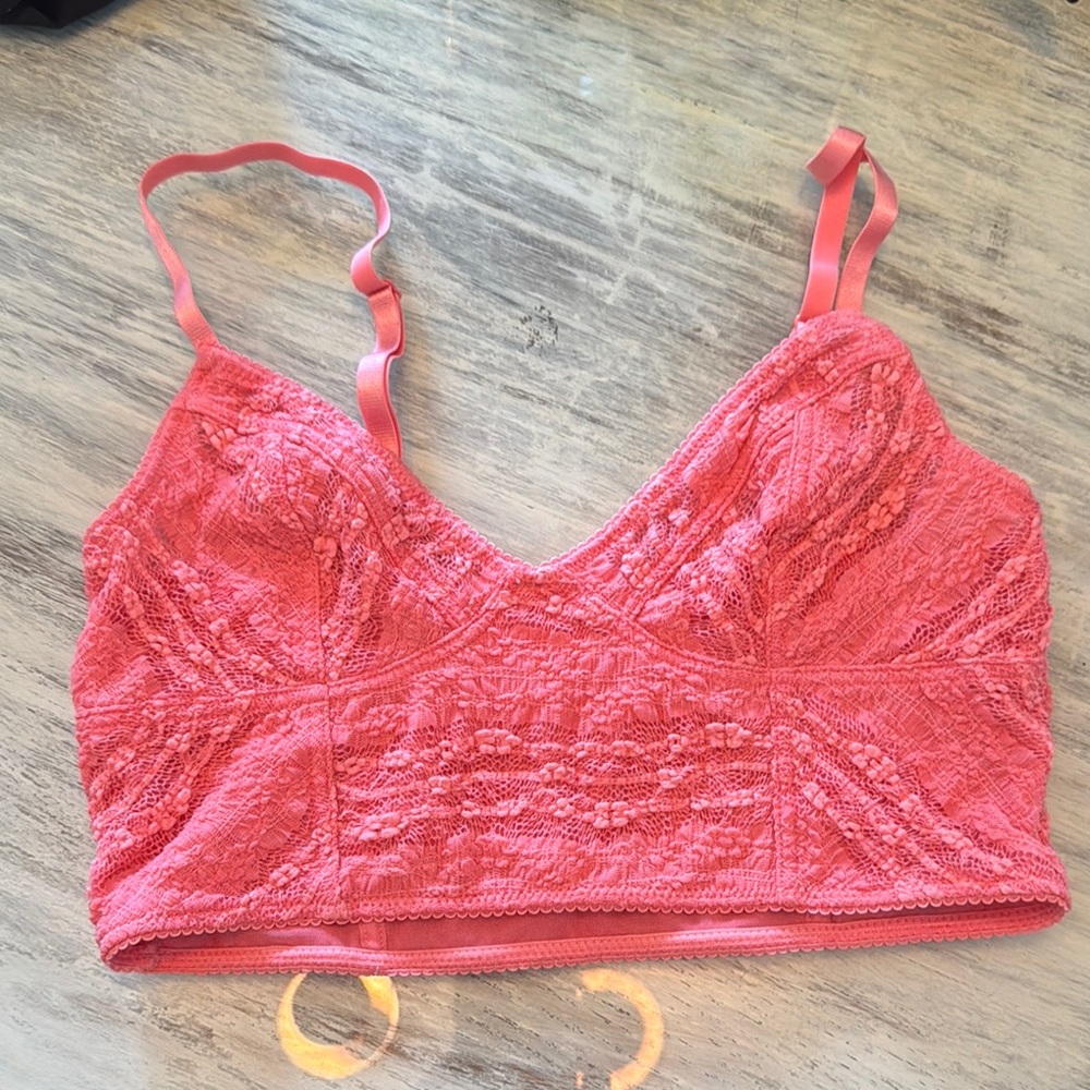 Free people Elegant coral Lace Bralette